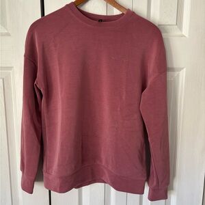 Lazypants Premium Luxe Sueded Scuba Crewneck Modal Sweatshirt Pink- Size XS